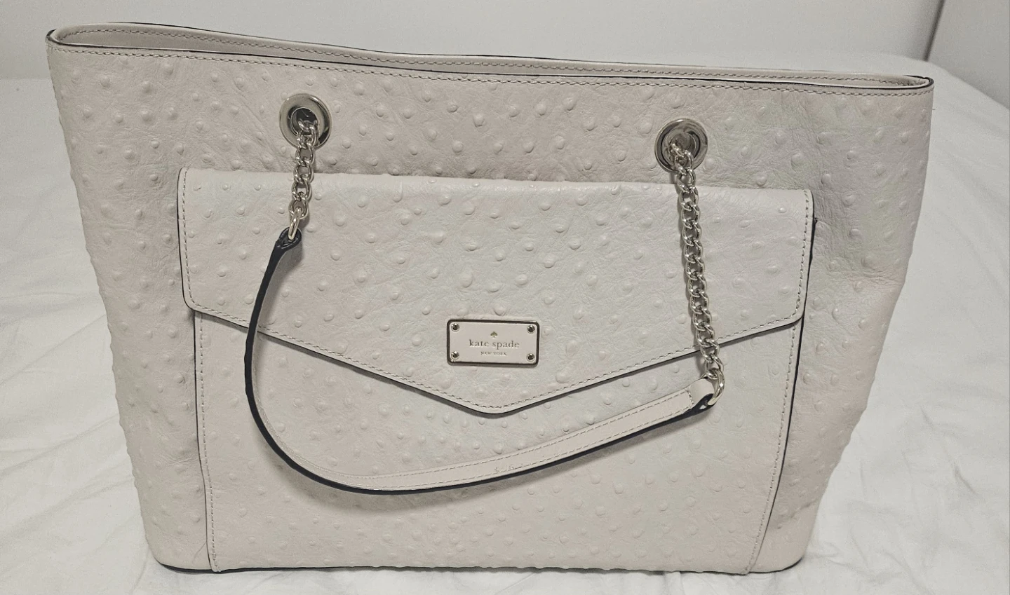 KATE SPADE NEW YORK Halsey A La Vita Ostrich Leather Bag - photo 2