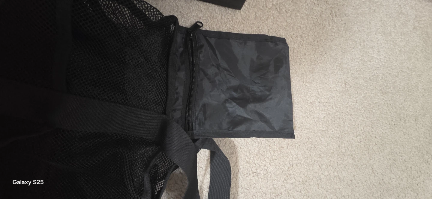 Black Mesh Tote Bag with Insulated Lunchbag - photo 2