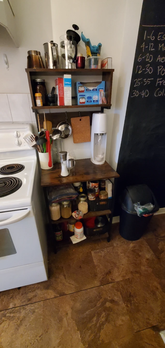 Kitchen Baker's Rack with Storage Shelves