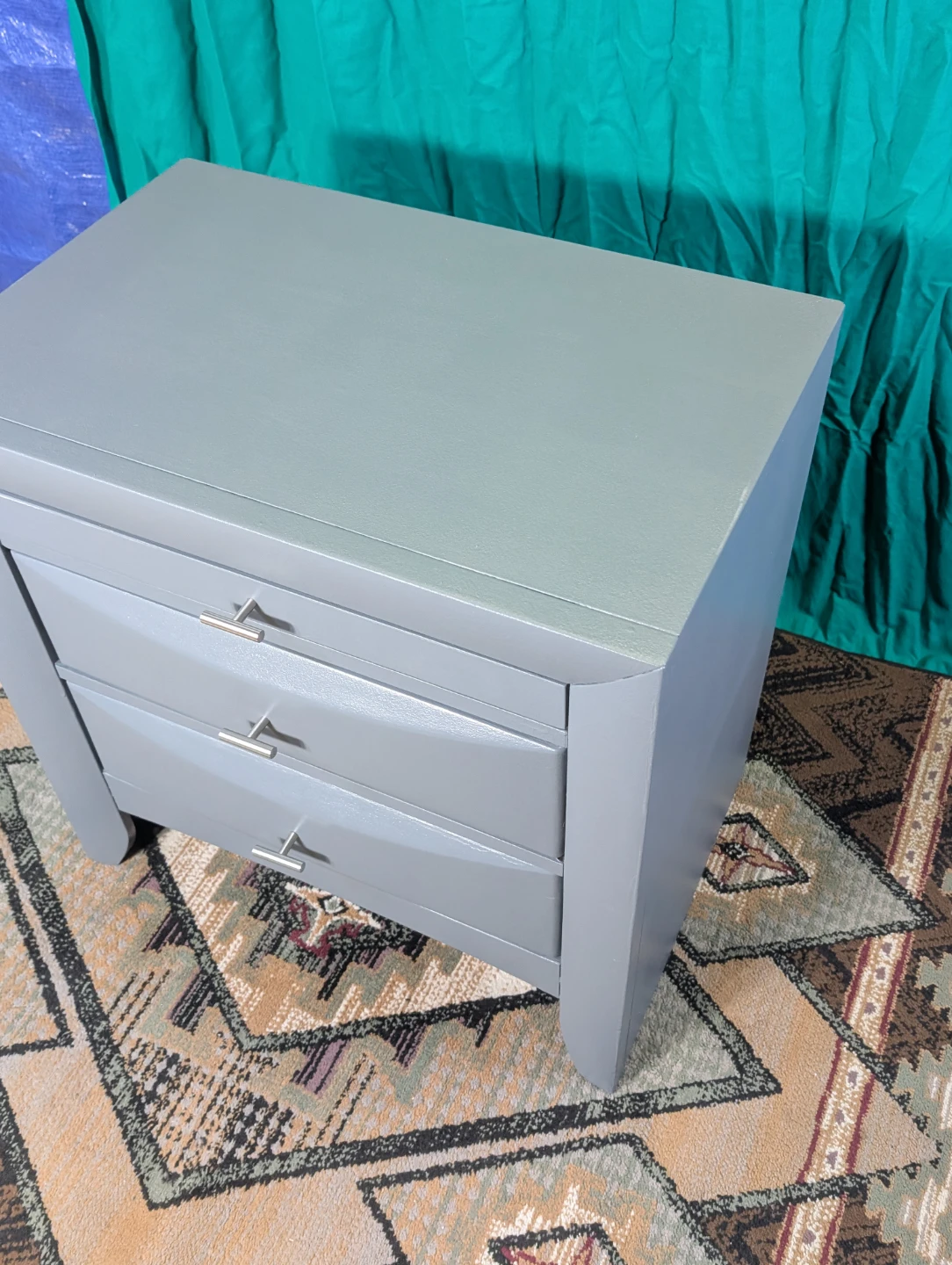 Grey Wooden Bedside Table - photo 3