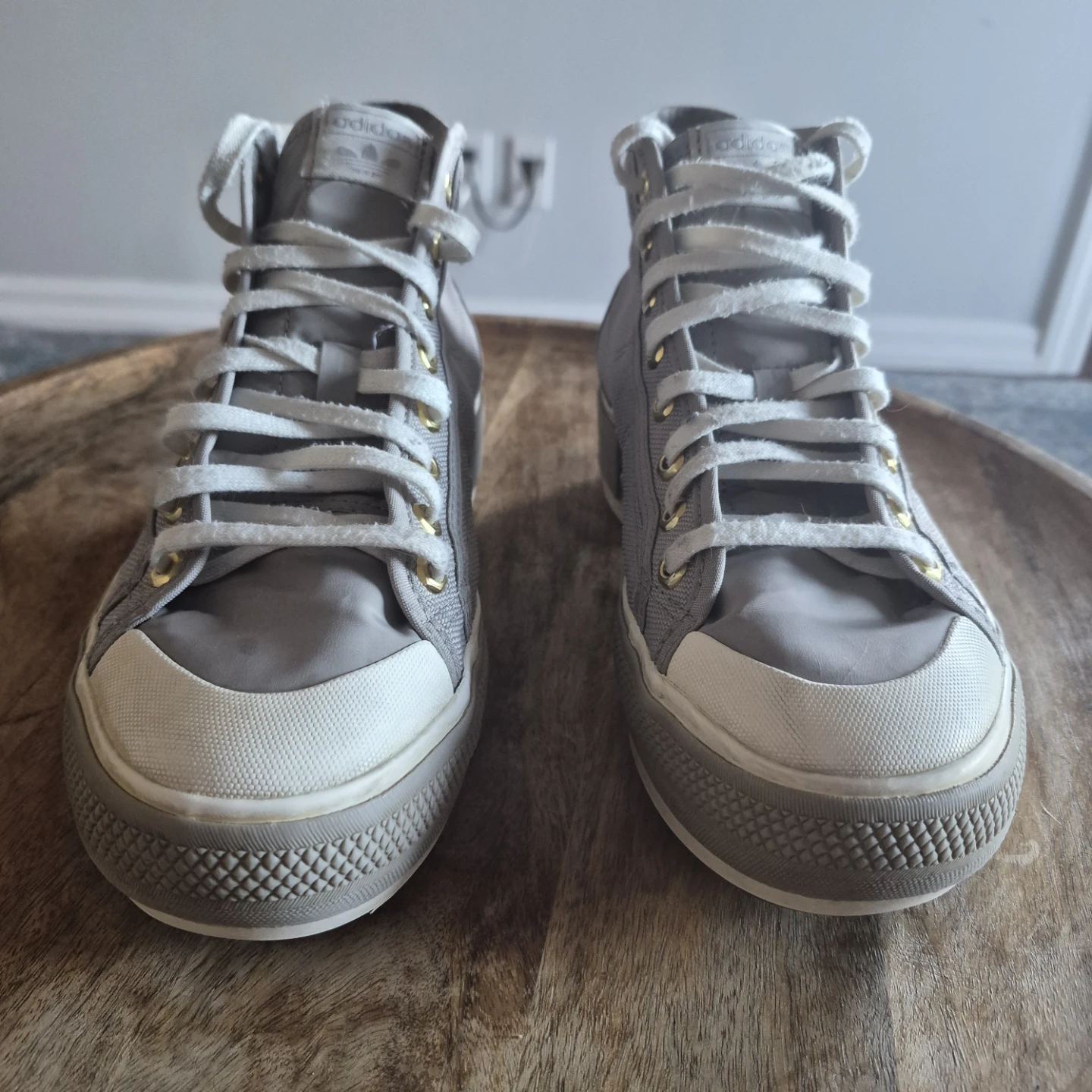 Adidas Nizza Platform Mid High-Top Shoes Grey US 8.5 - photo 4
