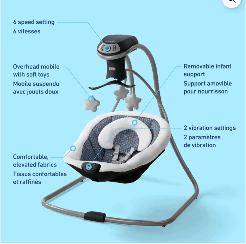 Graco Multidirectional Baby Swing - photo 2