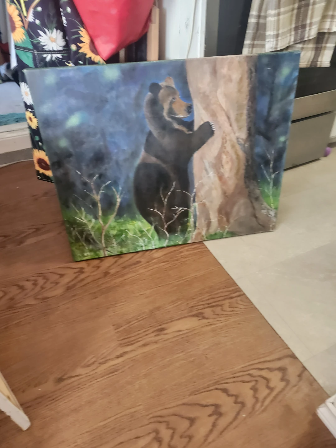 Bear in Forest Canvas Art