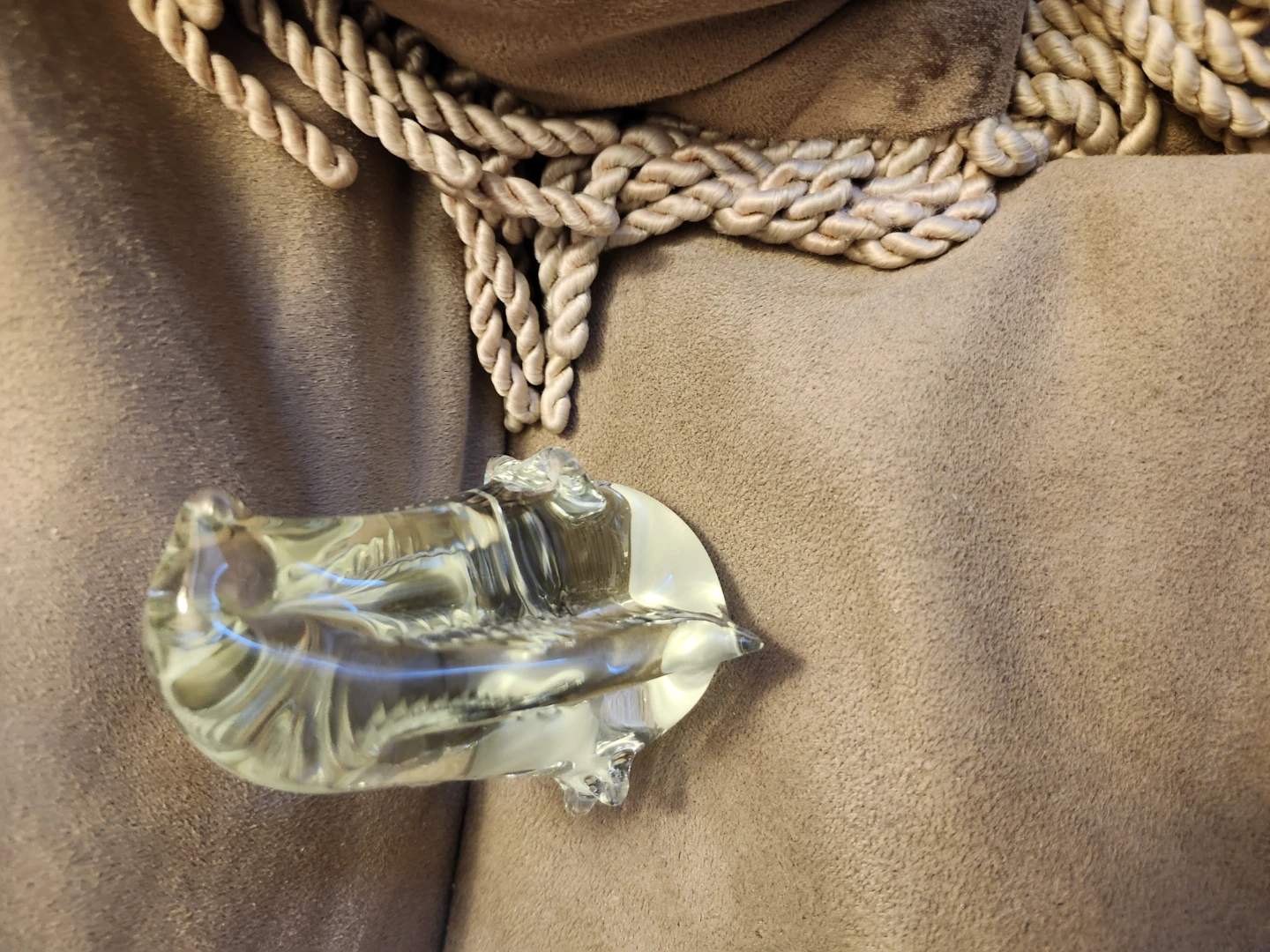 Clear Glass Decorative Penqin Ornament - photo 3