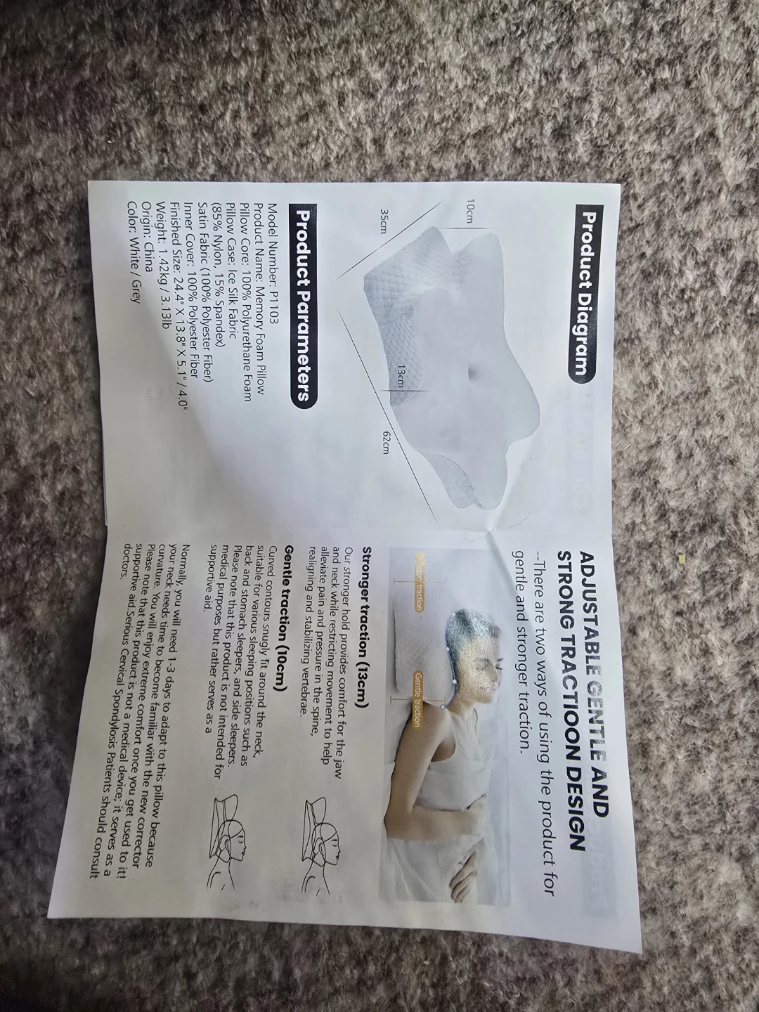Memory Foam Ergonomic Cervical Pillow - photo 3