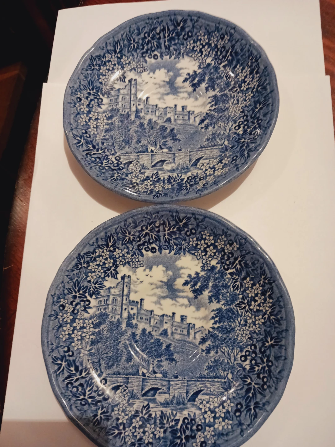 Set of 2 J&G Meakin Haddon Hall Blue English Plates - photo 3