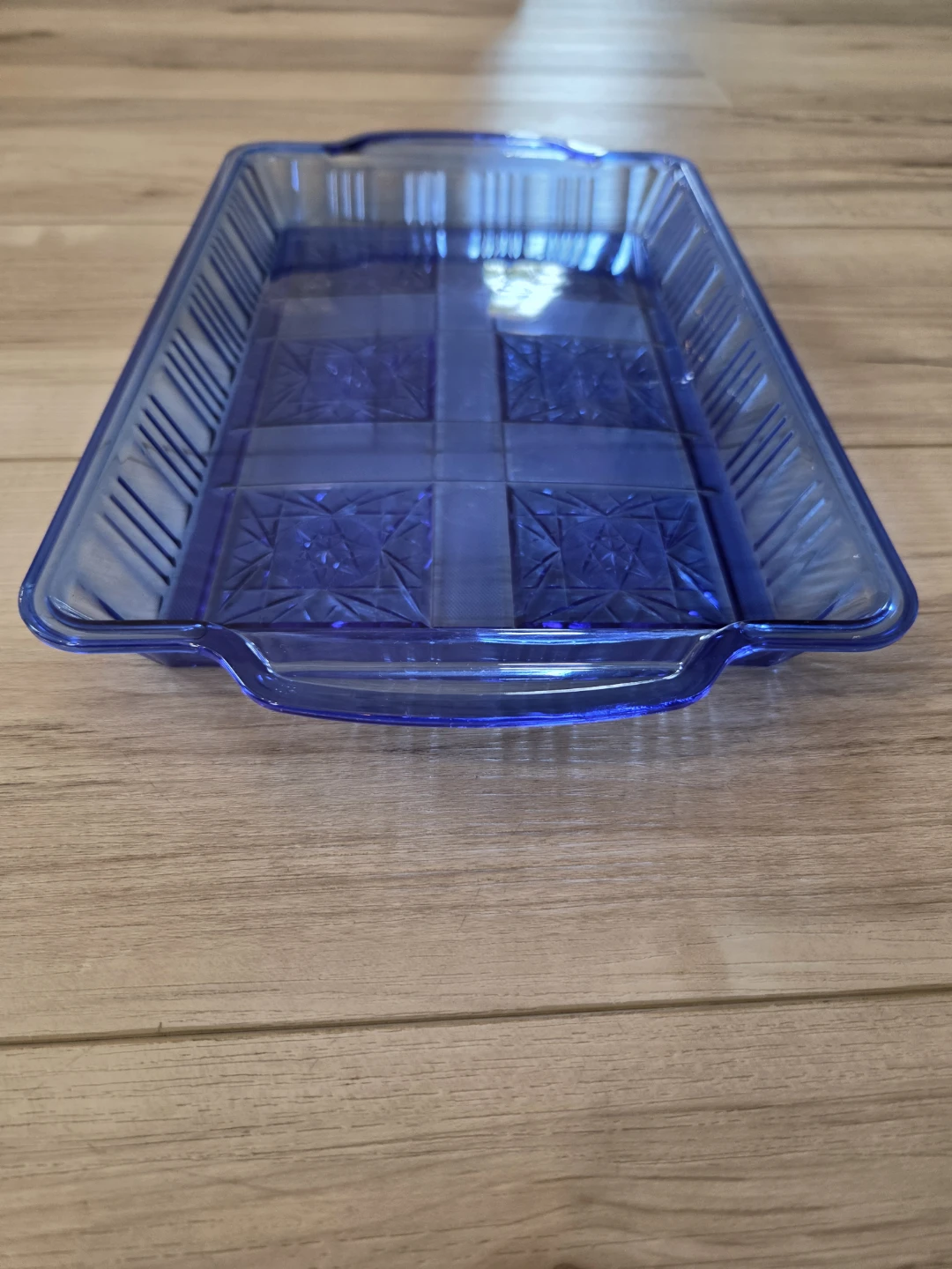 Vintage Cobalt Blue Glass Serving Tray - photo 4