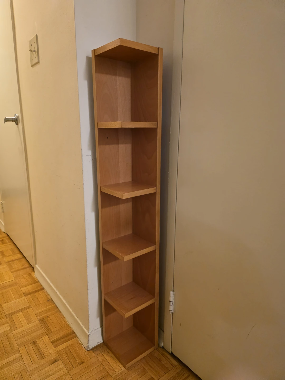 Ikea Light Wood Corner Shelf Unit