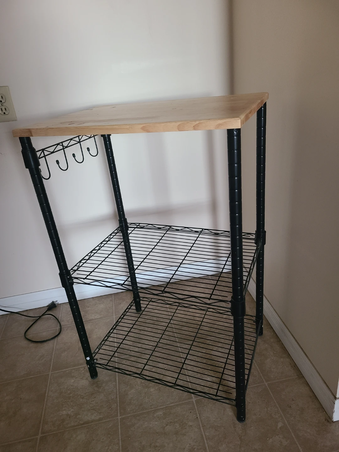 Kitchen Utility Rack with Wood Top - photo 2