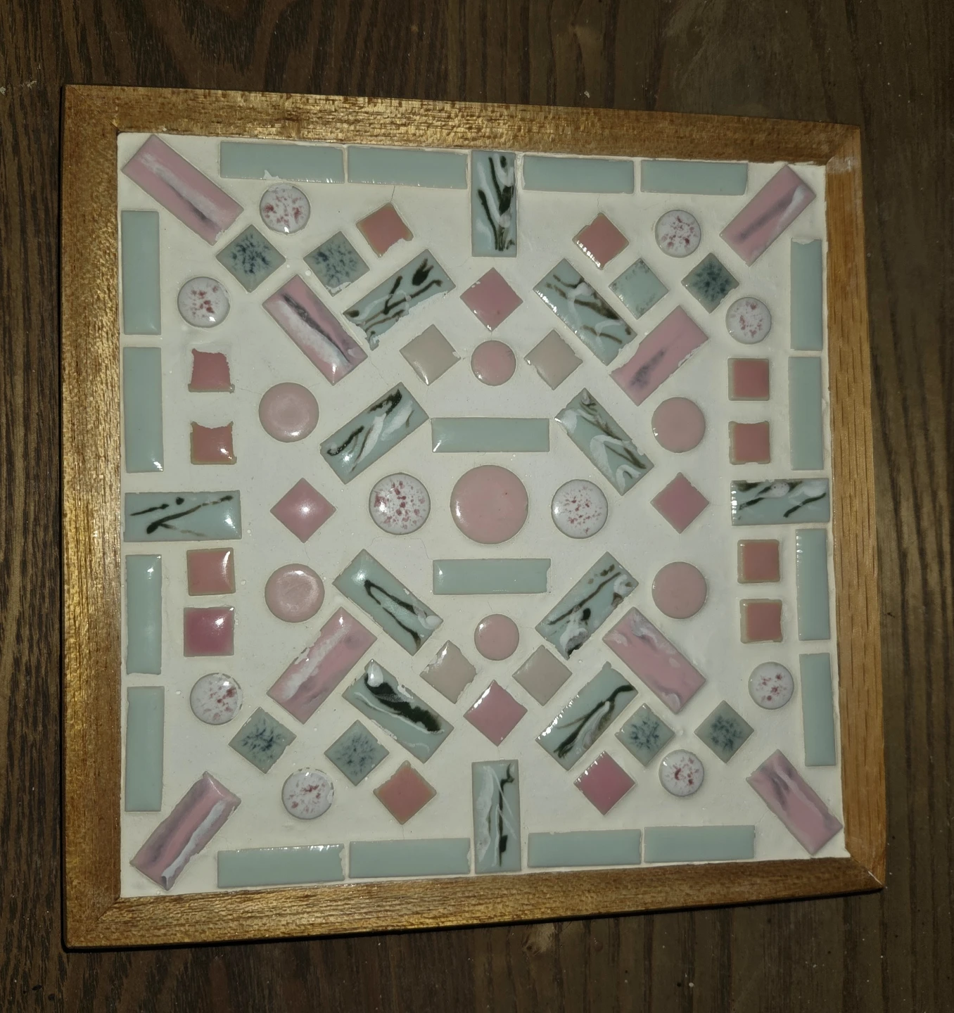 Vintage Set of Two Handcrafted Mosaic Coasters - photo 3