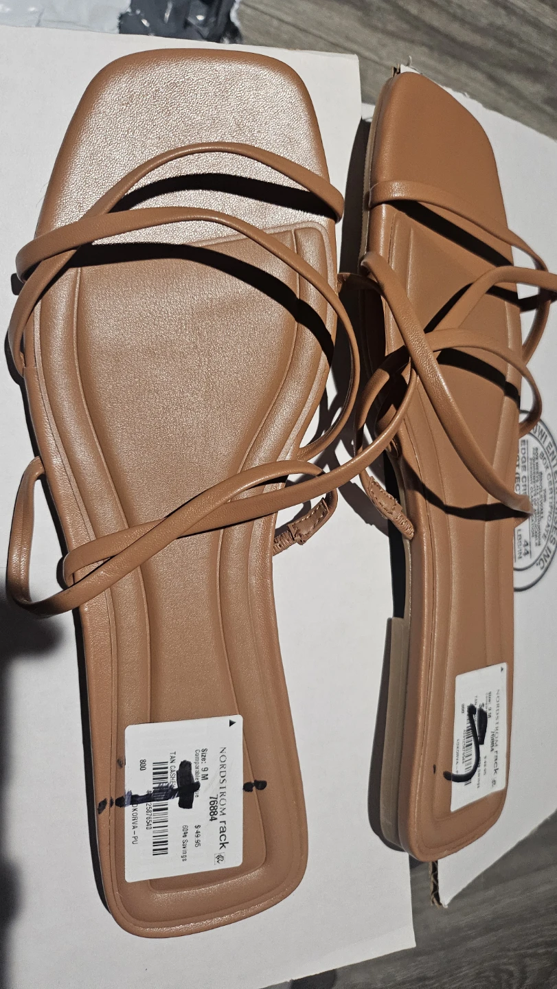 Open Edit Tan Strappy Sandals - photo 3