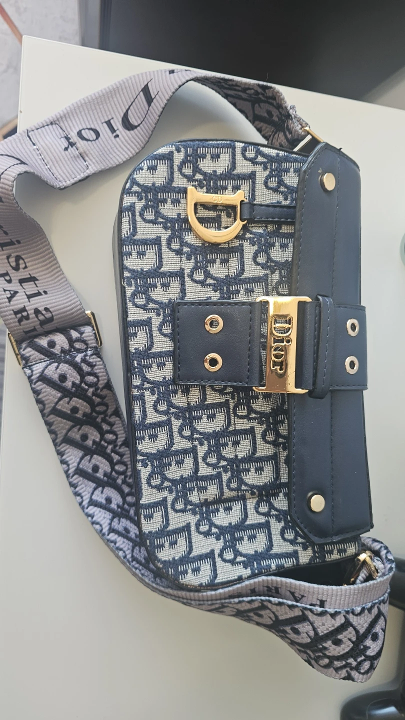 Dior Oblique Shoulder Bag with Detachable Pouch