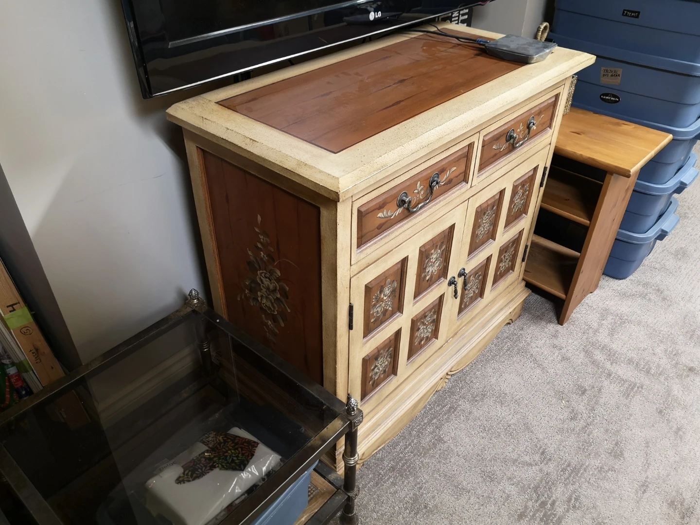 Hutch Cabinet Dresser TV Console Center Buffet Desk Furniture - photo 2