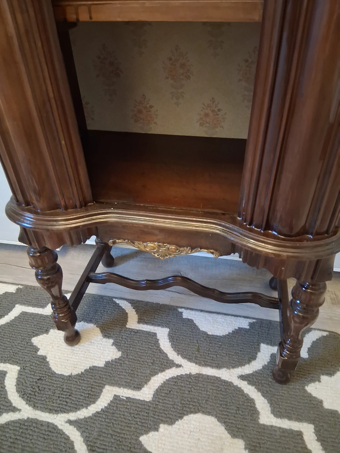 Vintage Dark Wood Display Stand - photo 4