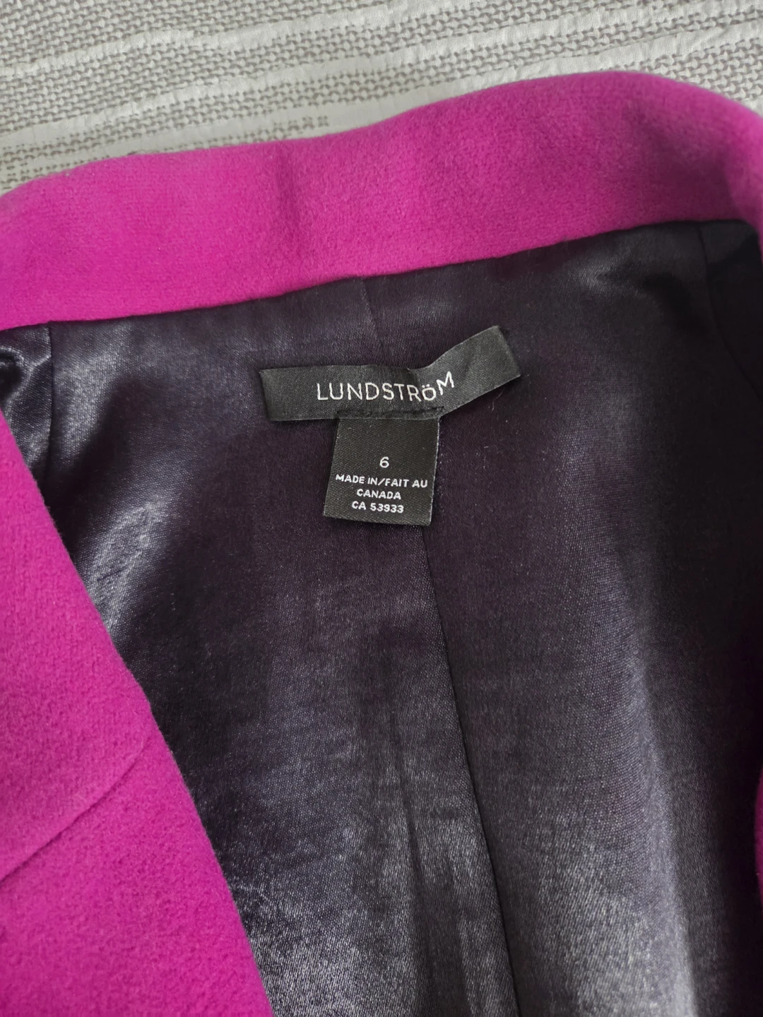 Lundstrom Pink Wool-Blend Coat Size 6 - photo 2