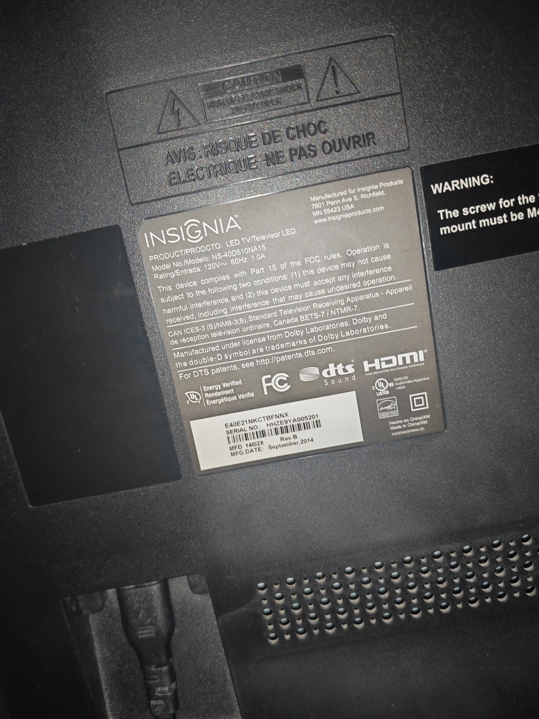 Insignia 40-inch LED TV - photo 4