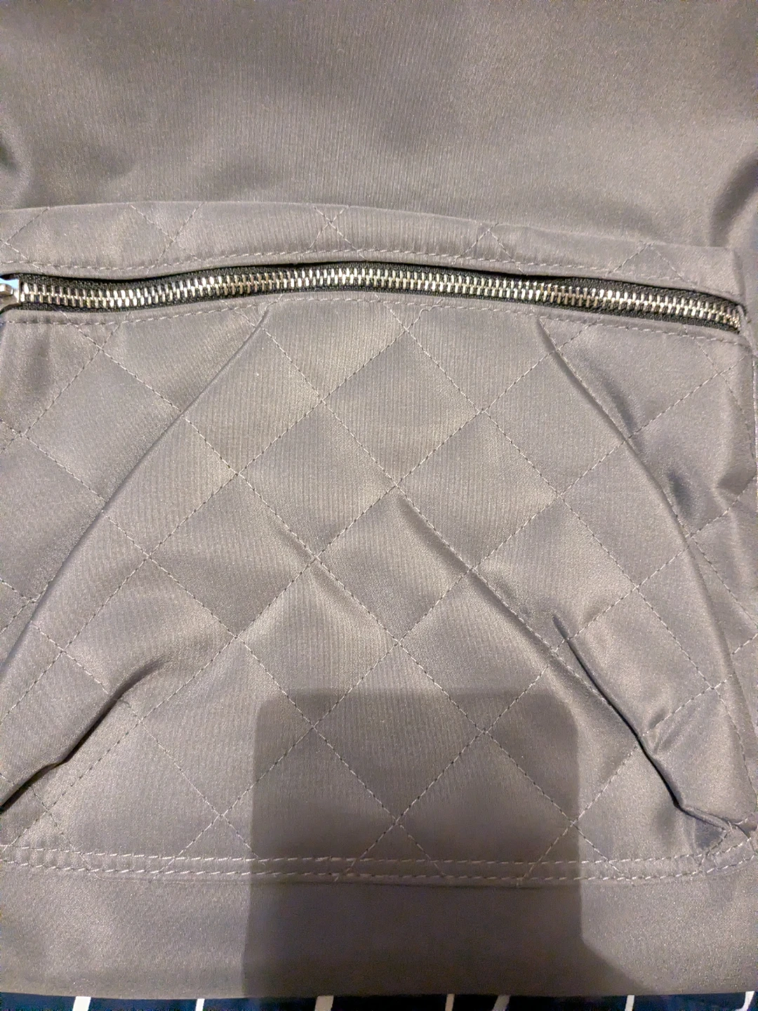 DSW Gray Quilted Nylon Backpack 16 x 16 - photo 4