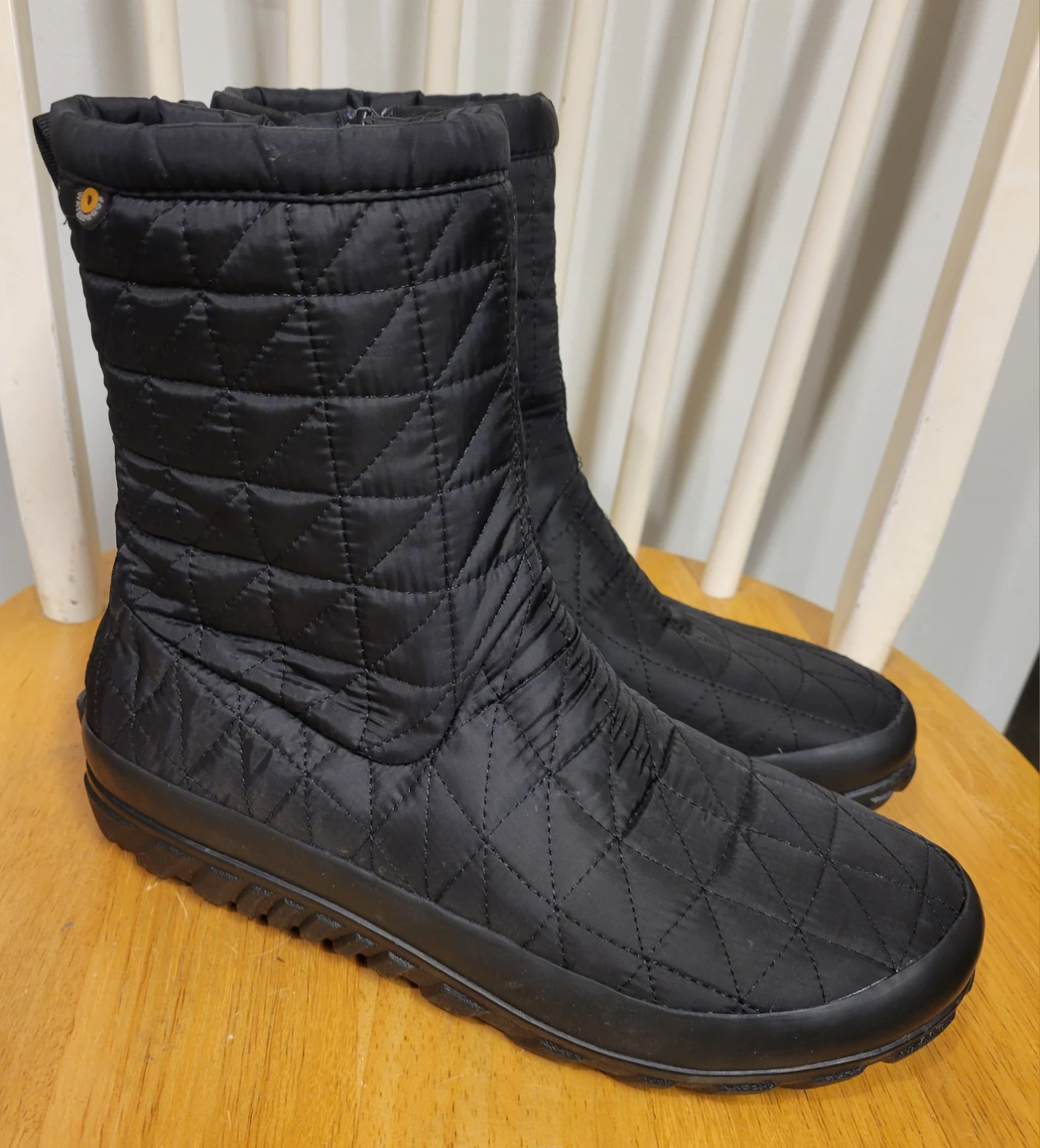 Bogs Snowday II Women Black Quilted Lined Zip Snow Boots Sz 9 - photo 2