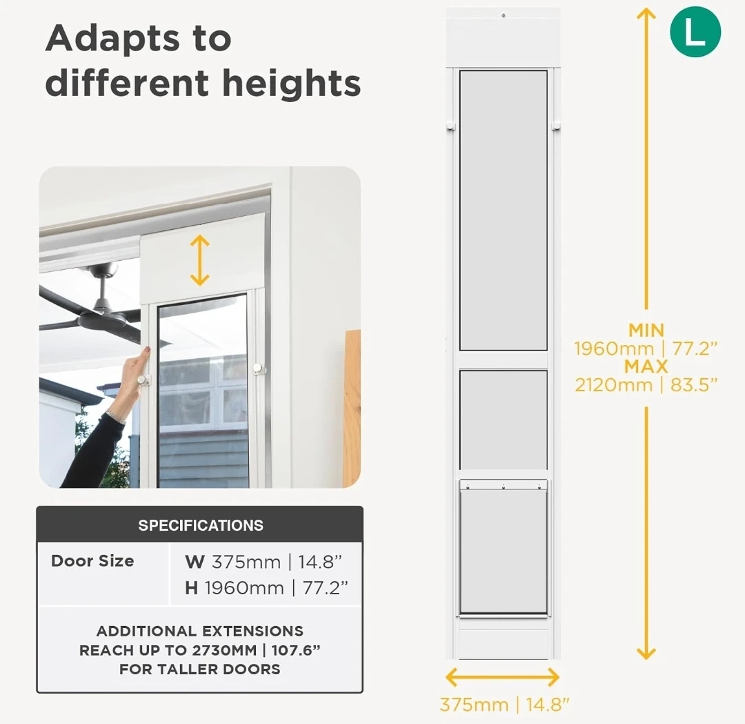 Hakuna Pets Large Glass Patio Pet Door - photo 5