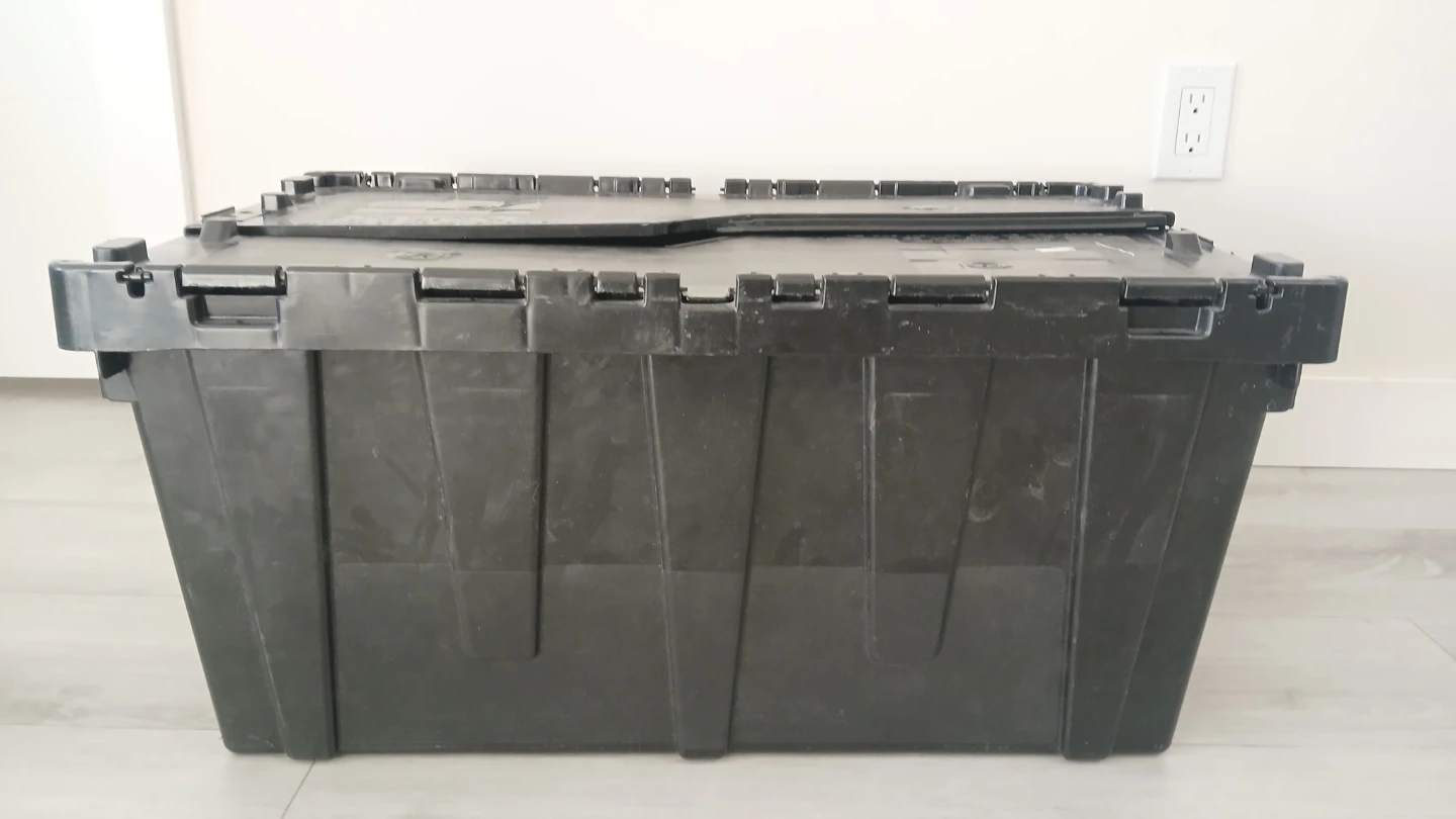 Large Black Storage Bin