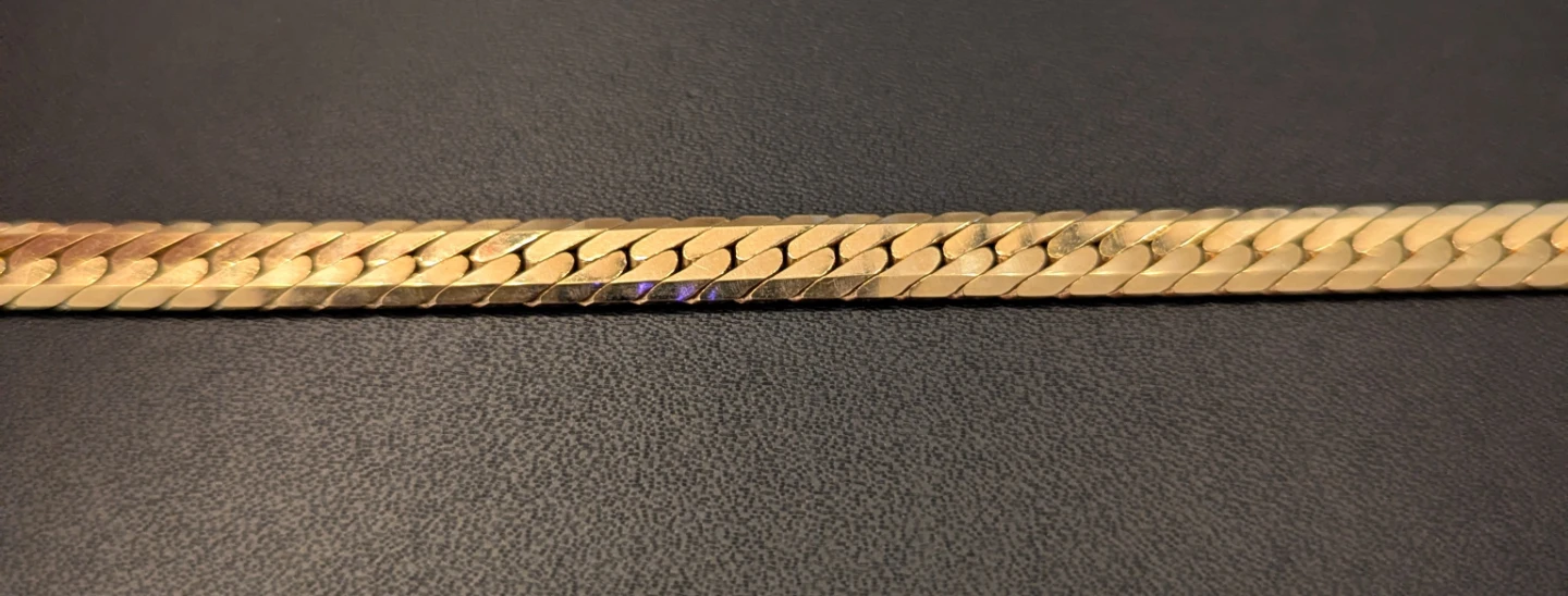 Gold Tone Herringbone 7.5"  Bracelet - photo 2