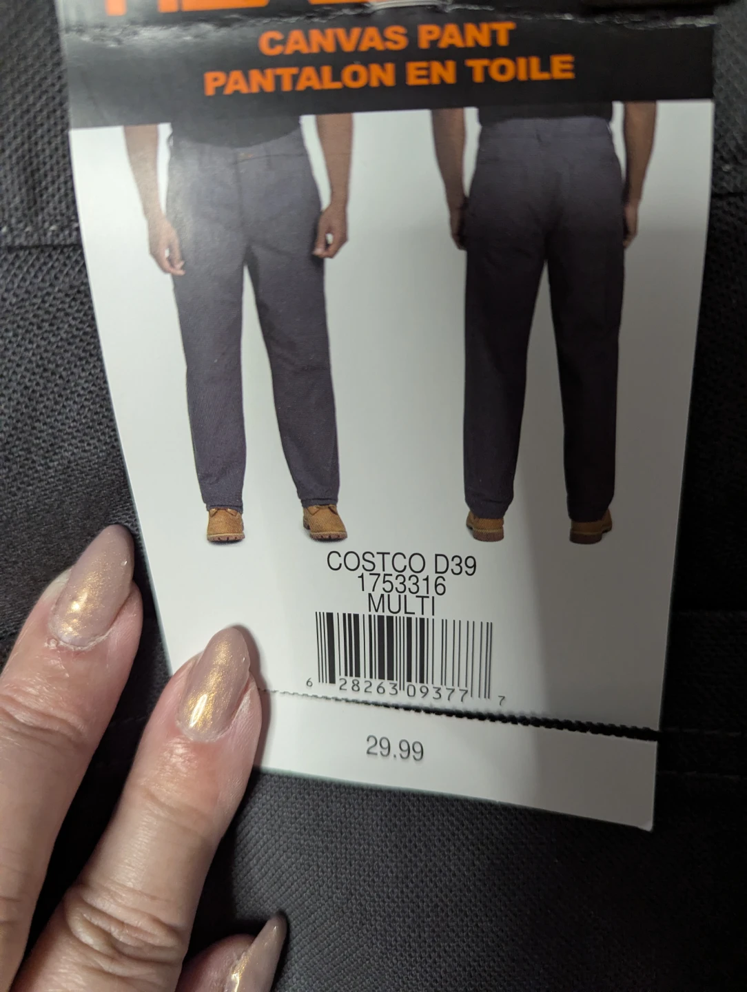 Mens Canvas Pants - Size 34x30 - photo 4