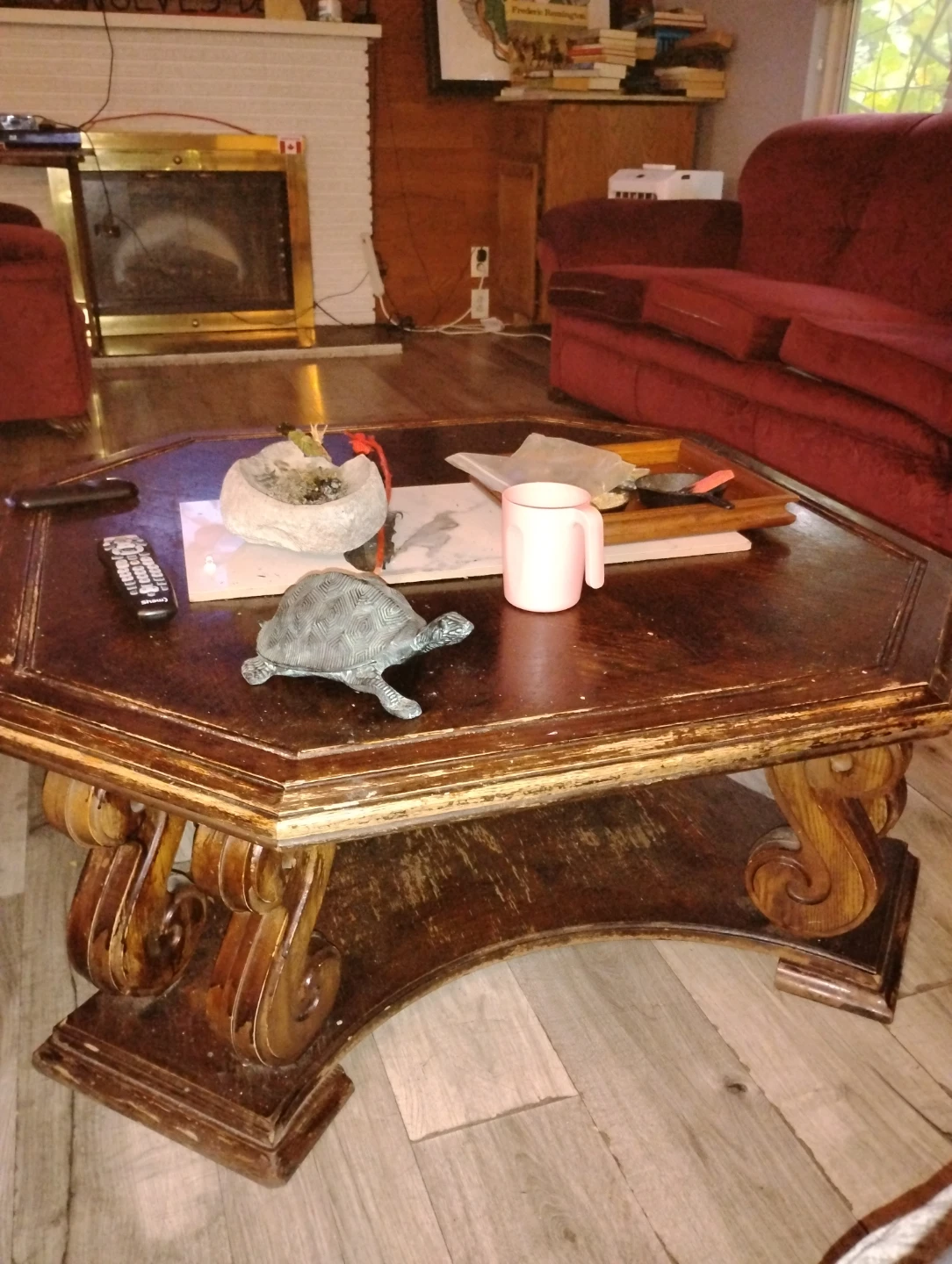 Octagonal Wooden Coffee Table