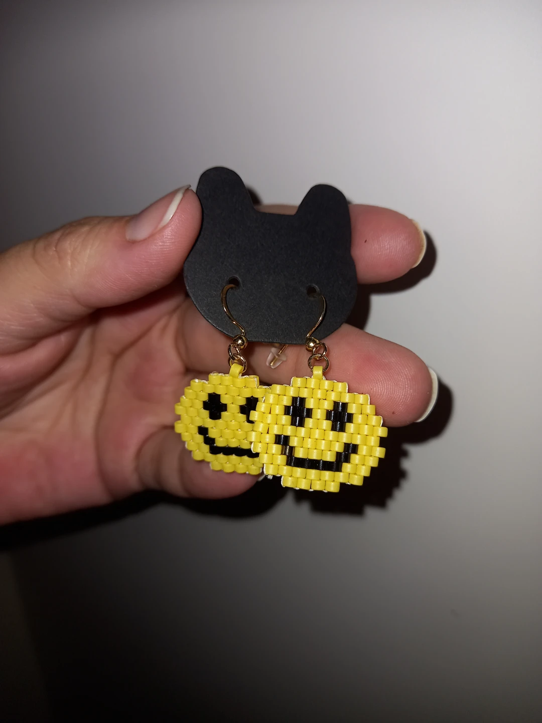 Smile 😃 beaded earrings