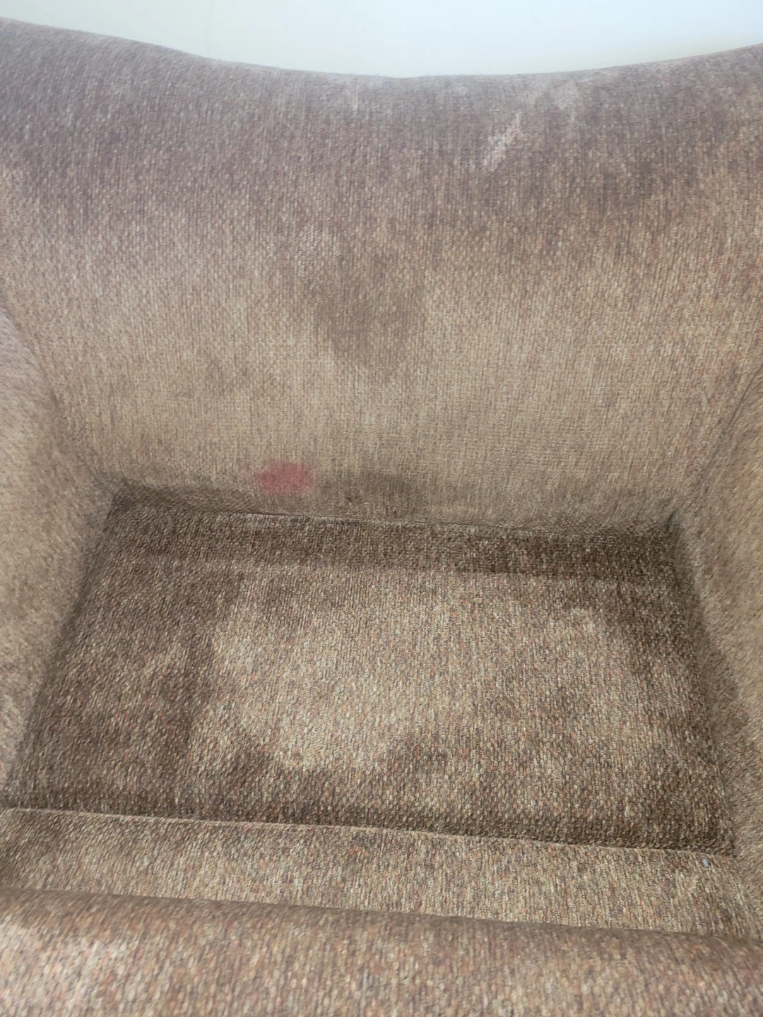 Brown fabric armchair