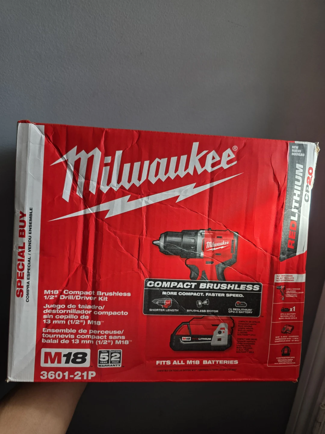 Milwaukee M18 Compact Brushless Drill/Driver Kit