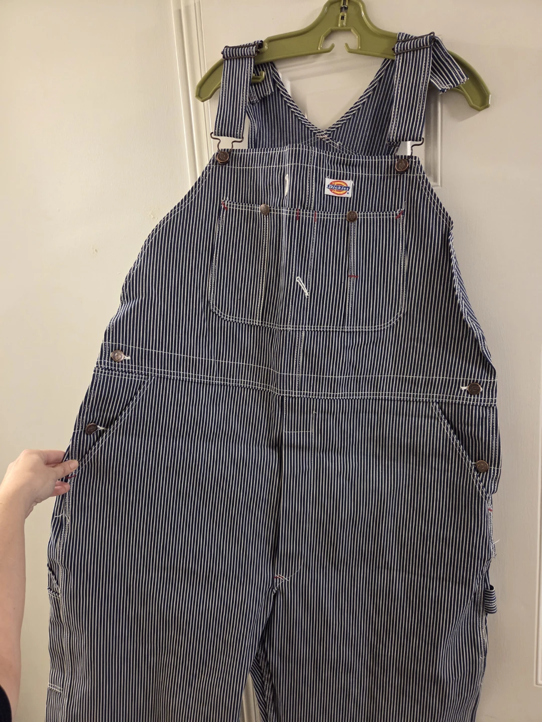 New Dickies Hickory Stripe Bib Overalls 44 x32 - photo 3