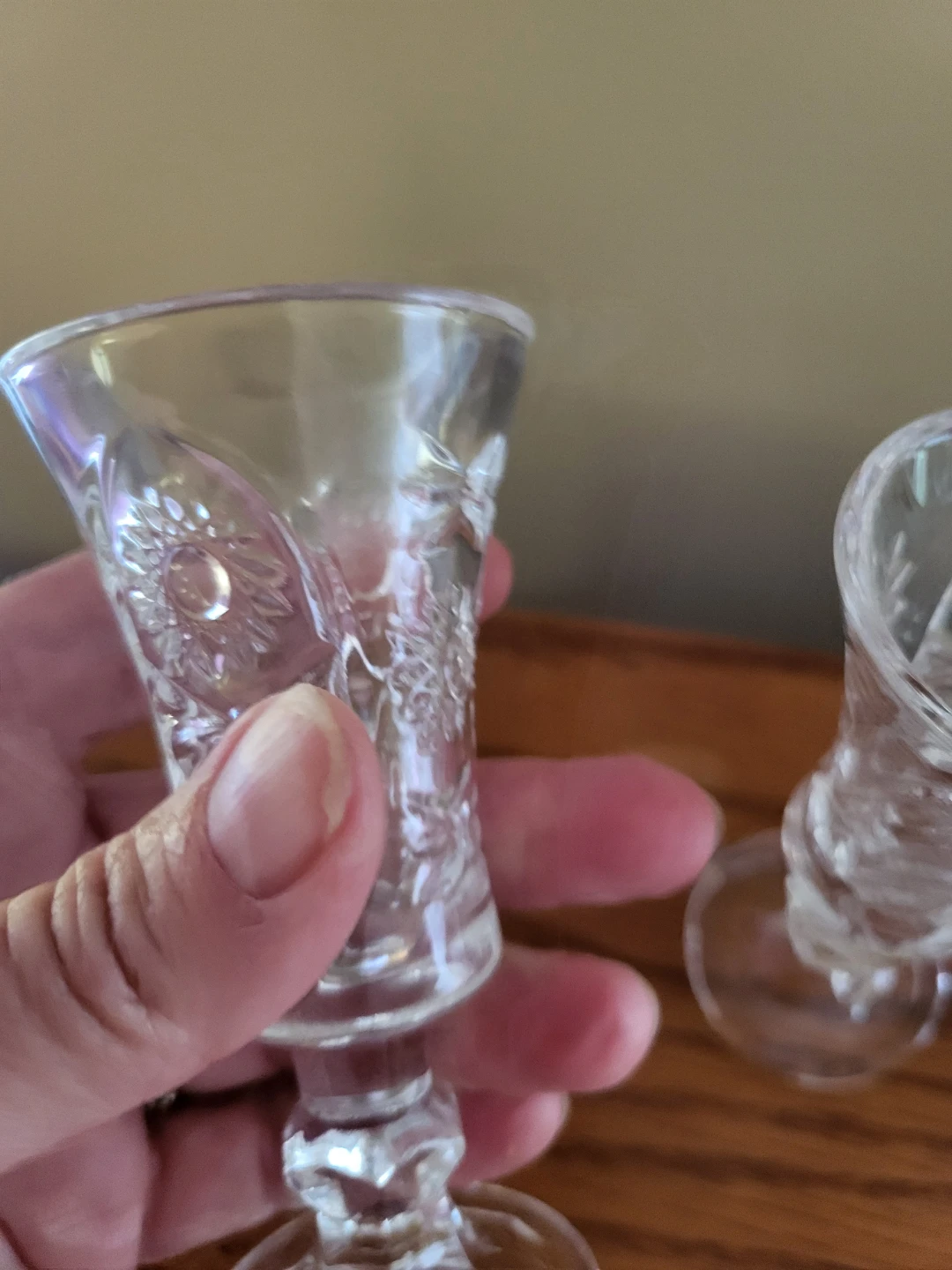 Set of 4 Vintage Clear Glass Cordial Glasses - photo 3