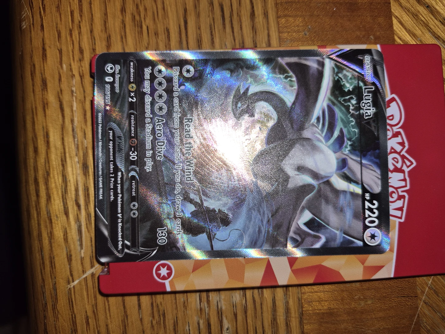 Lugia V Pokemon Card 186/195