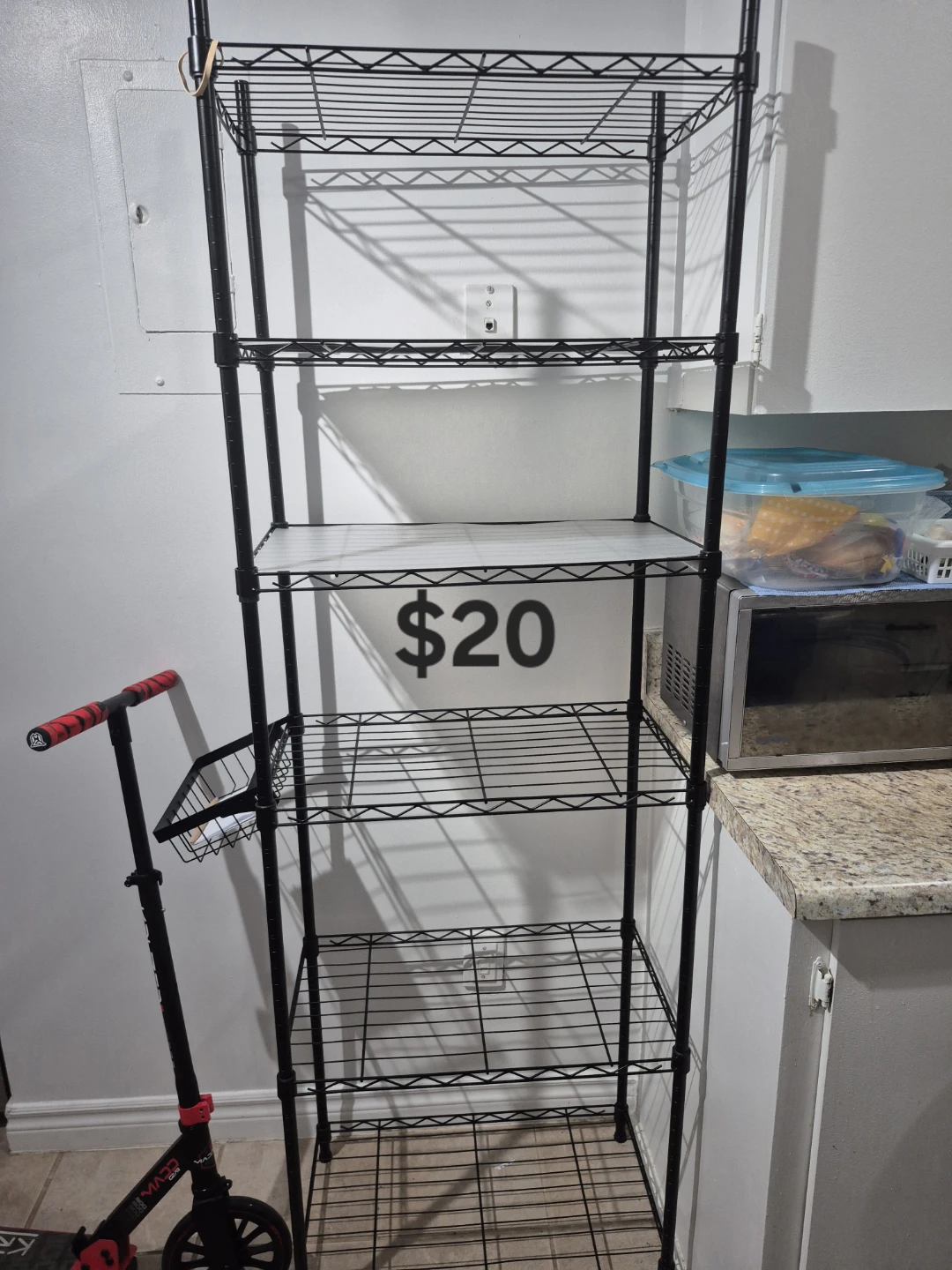 Black Wire 5-Tier Shelving Unit