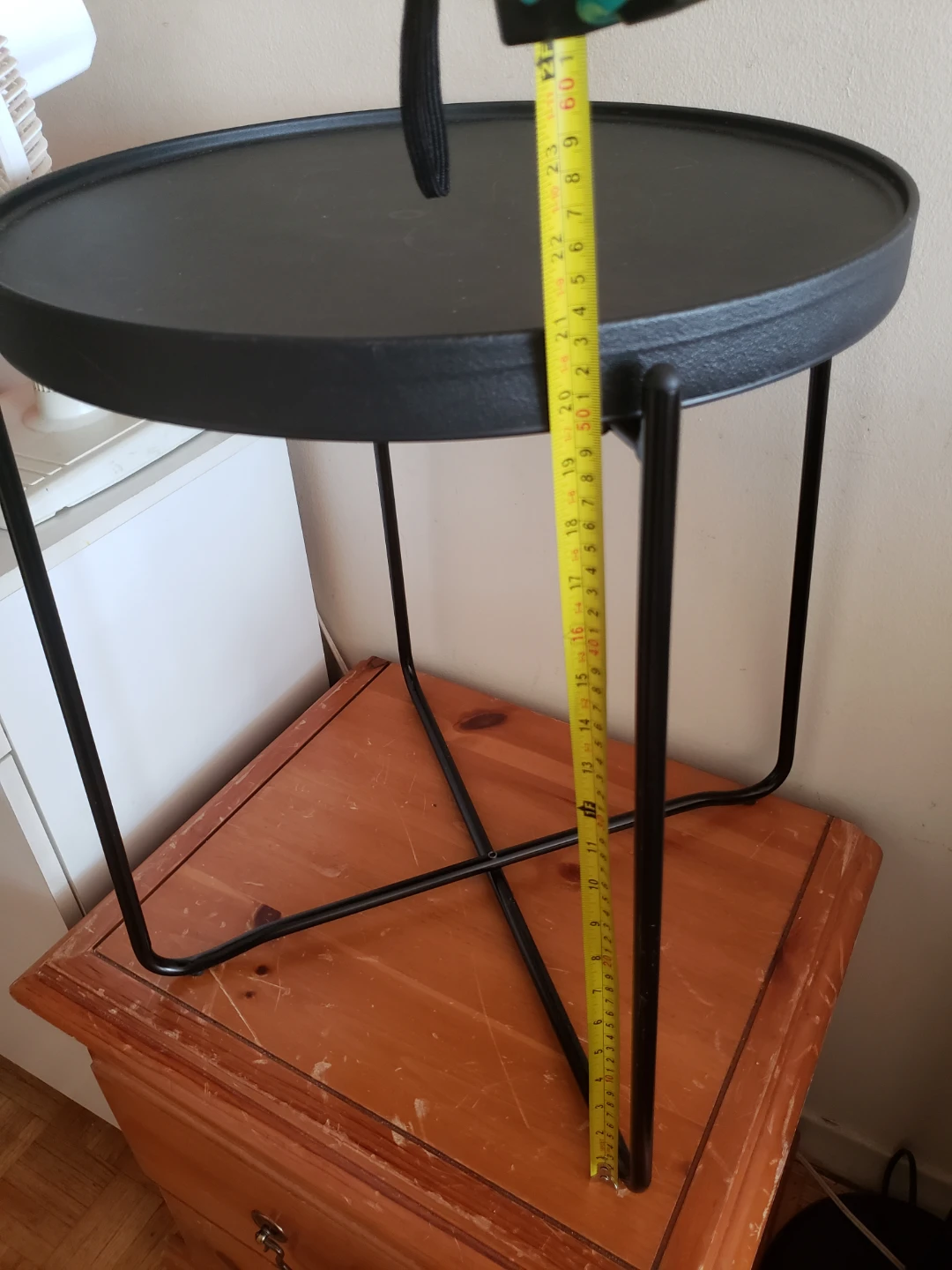Black Folding Side Table - photo 4