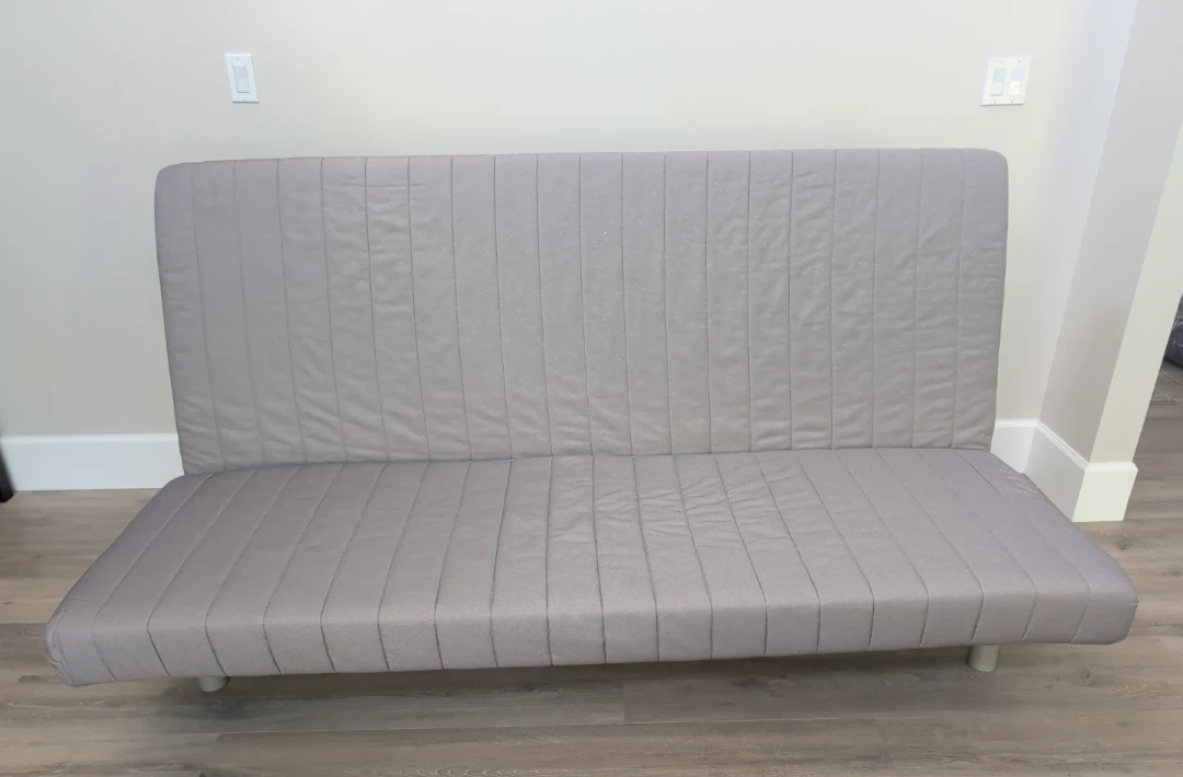 IKEA Futon / Sofa Bed + Charcoal Gray Cover (BEDDINGE / NYHAMN) - photo 3