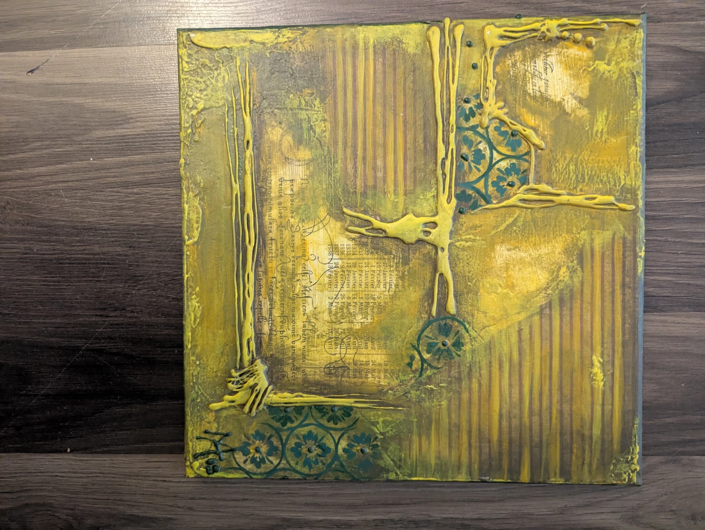Textured Mixed Media Canvas Art