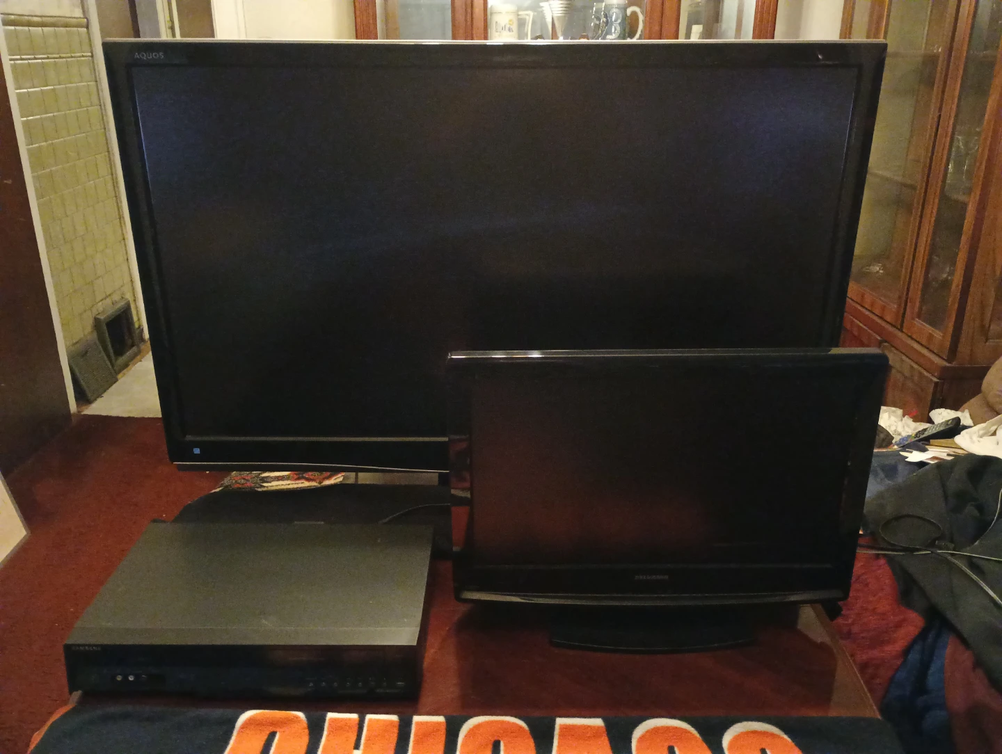 Sharp AQUOS TV and Samsung DVD Player