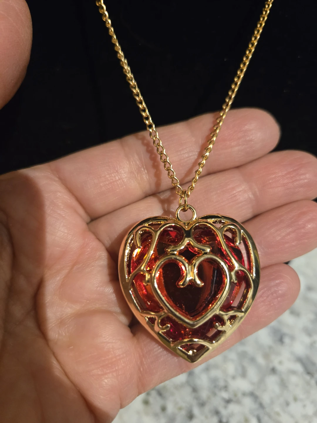 Gold-Tone Heart Pendant Necklace - photo 2