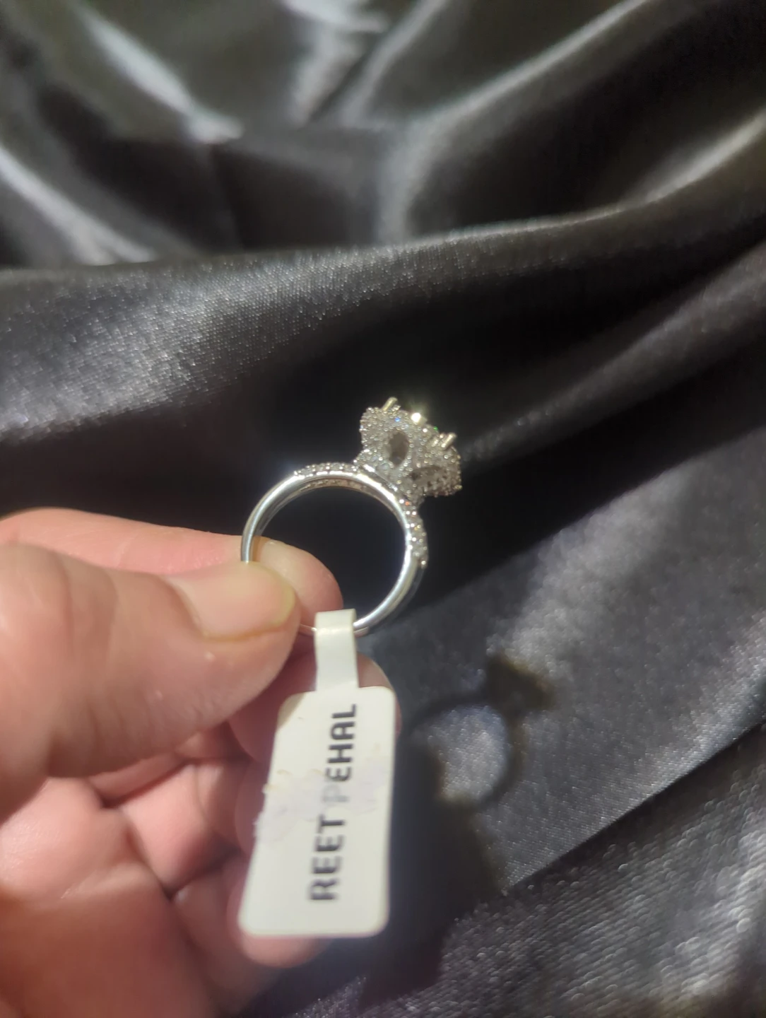 Reet Pehal silver-tone cluster ring