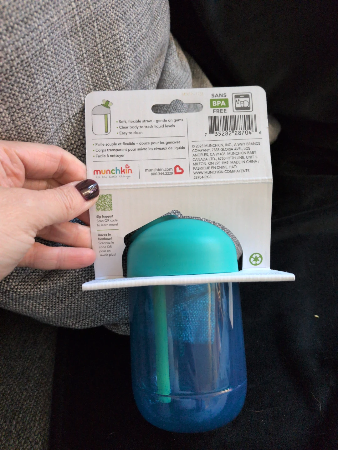 NEW Munchkin Perfect Angle Straw Cup 296ml - photo 2