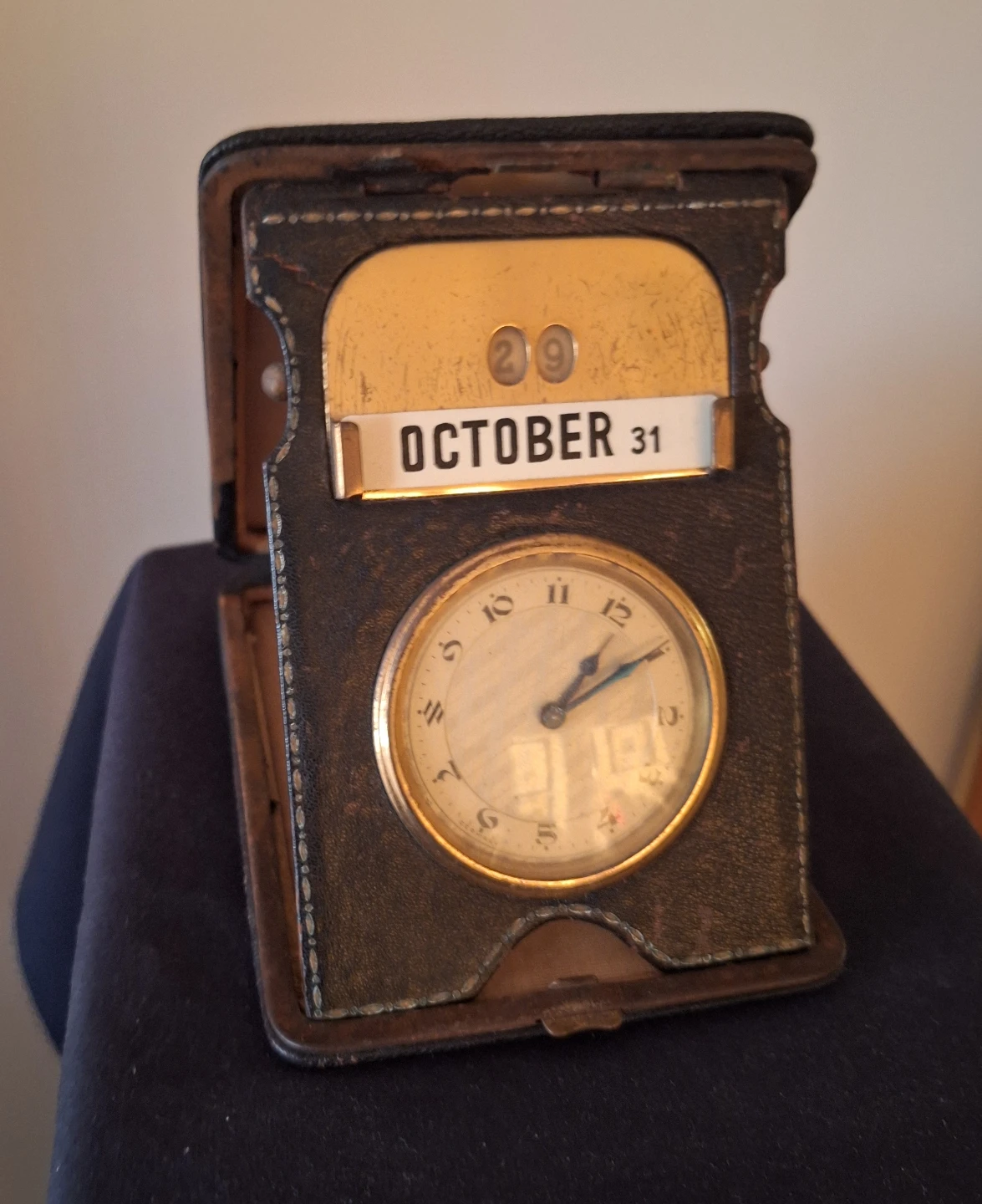 Vintage German Travel Clock & Calendar