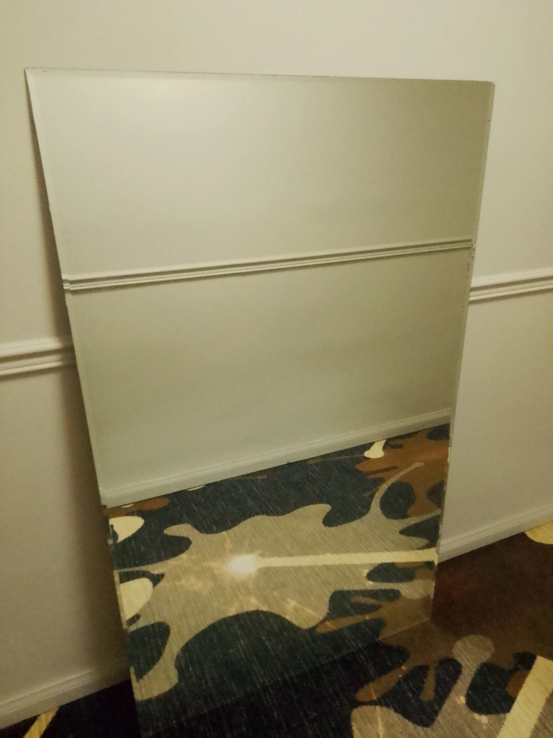 Large Frameless Rectangular Wall Mirror