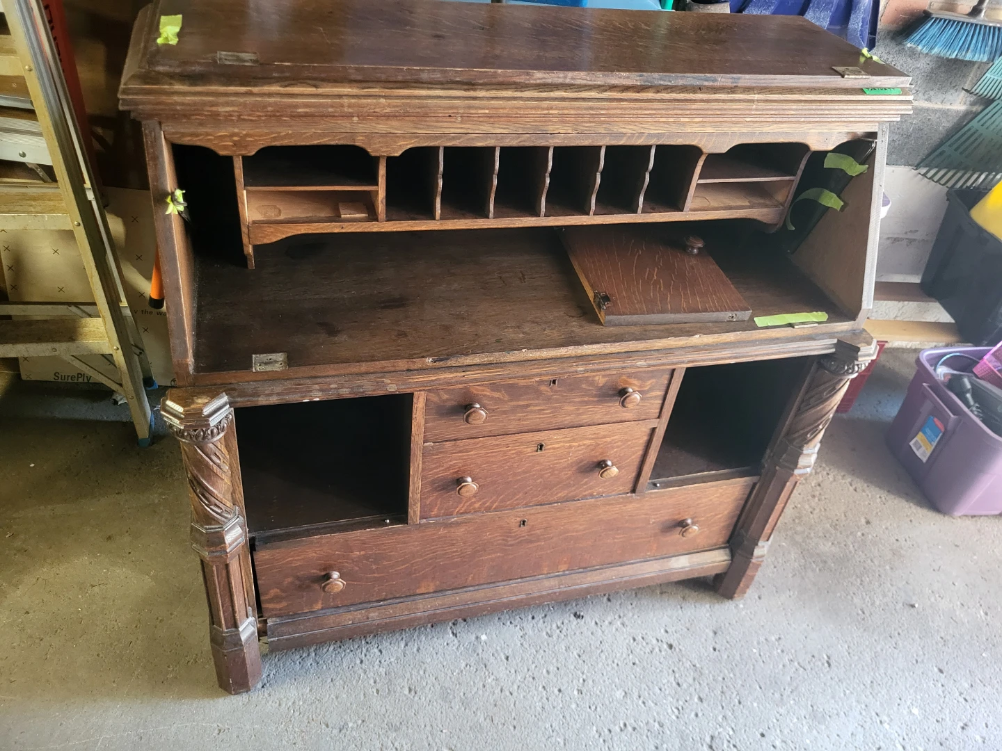 Vintage Durham Furniture Co. Roll Top Desk