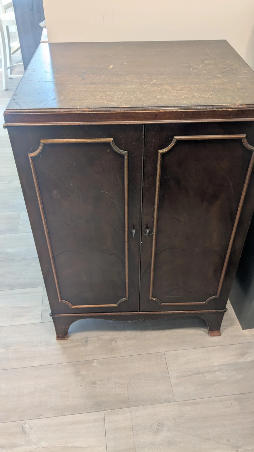 Old-timey storage cabinet