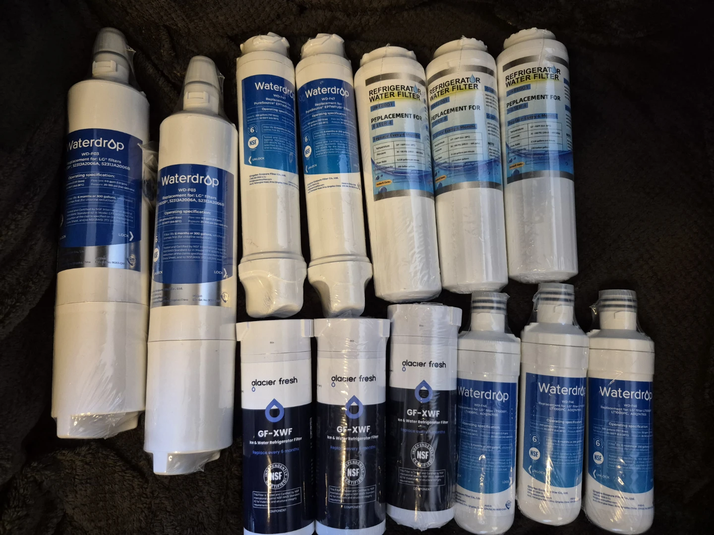 Assorted Refrigerator Water Filter Replacements