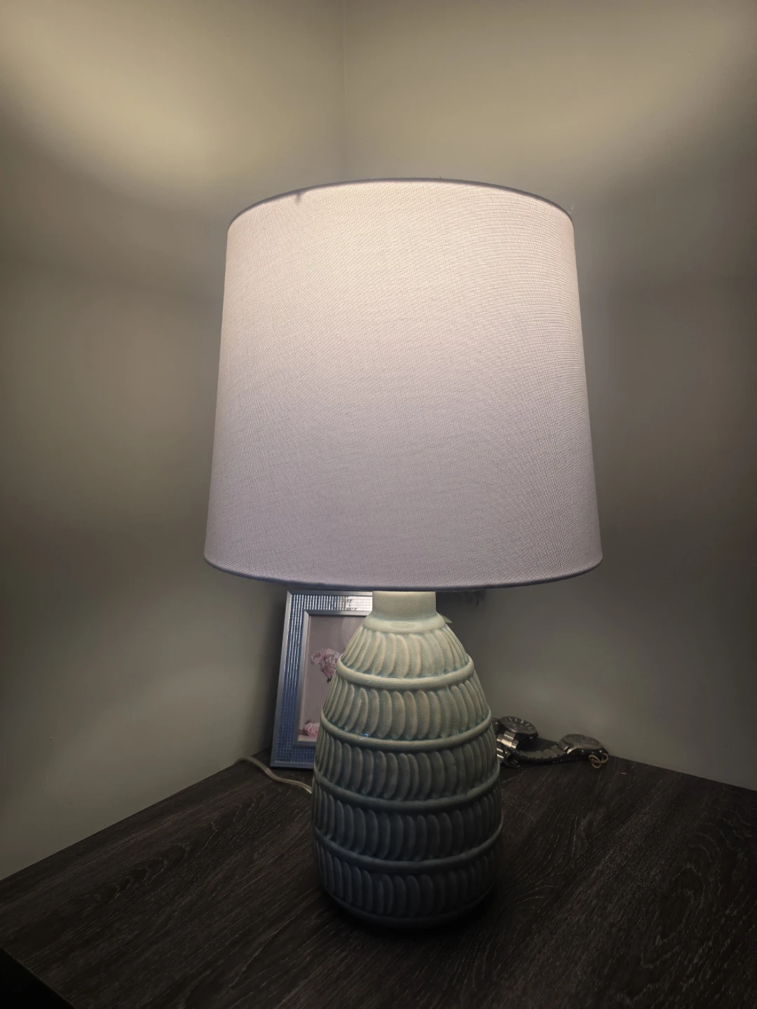 Ceramic Table Lamp with Fabric Shade - photo 5