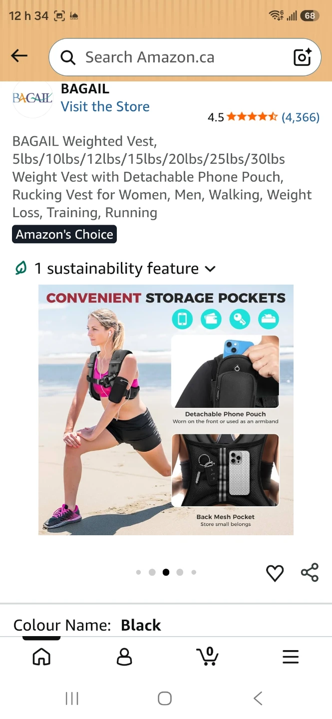 BAGAIL Weighted Vest with Detachable Phone Pouch - photo 2
