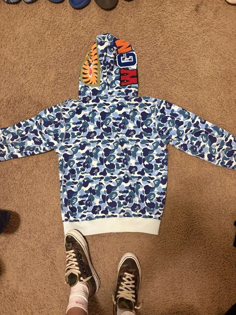 Bape blue hoodie