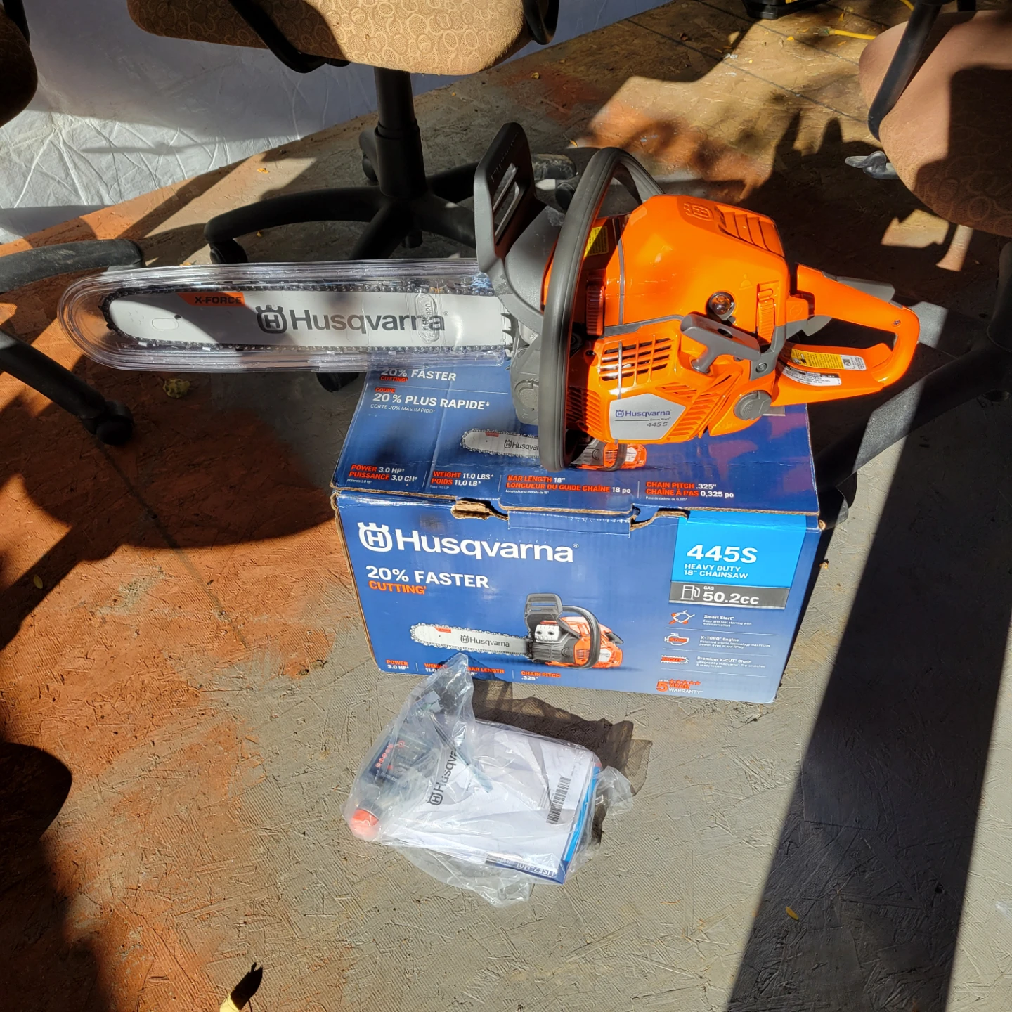 Husqvarna 445S Gas Chainsaw 18"Bar